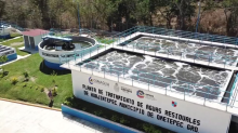 Planta de tratamiento de aguas residuales en Huajintepec, Oaxaca. Fuente: CAPASEG 
